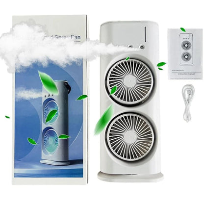 Ventilador doble con humidificador